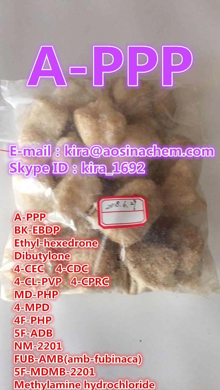 APPP Crystal A-PPP a-ppp Appp a-Pyrrolidinopropiophenone CAS 19134-50-0,kira@aosinachem.com Skype ID:kira_1692